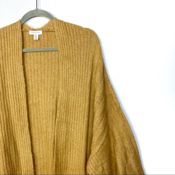 ✅Topshop Long Midi Open Cardigan Sweater Camel 12 - Picture 6 of 12